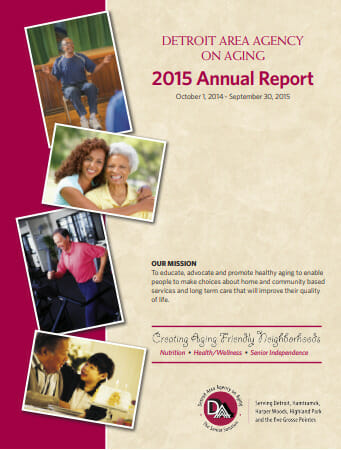 2015 Annual Report for Detroit Area Agency on Aging | Report cover imager