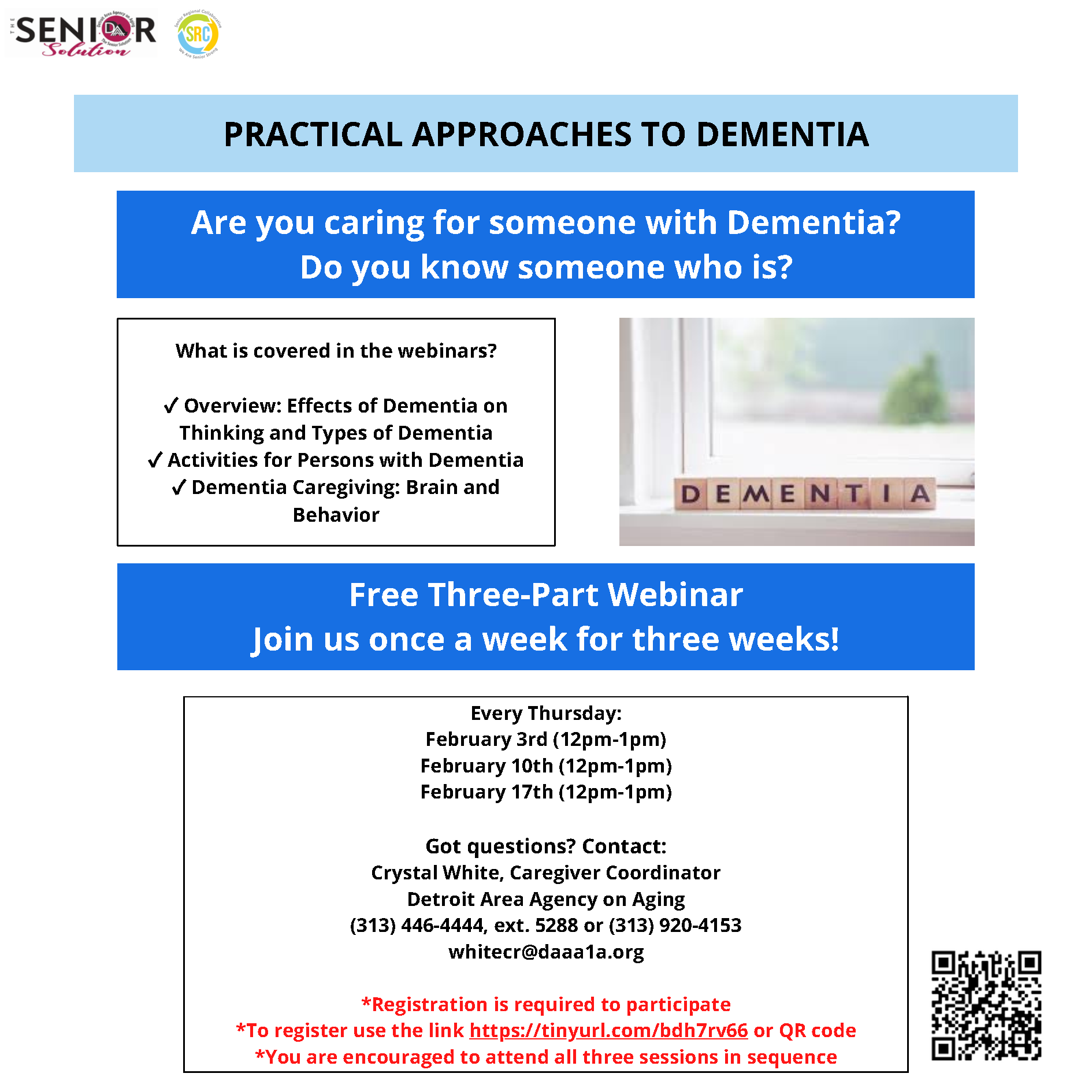 Dementia Course Flyer
