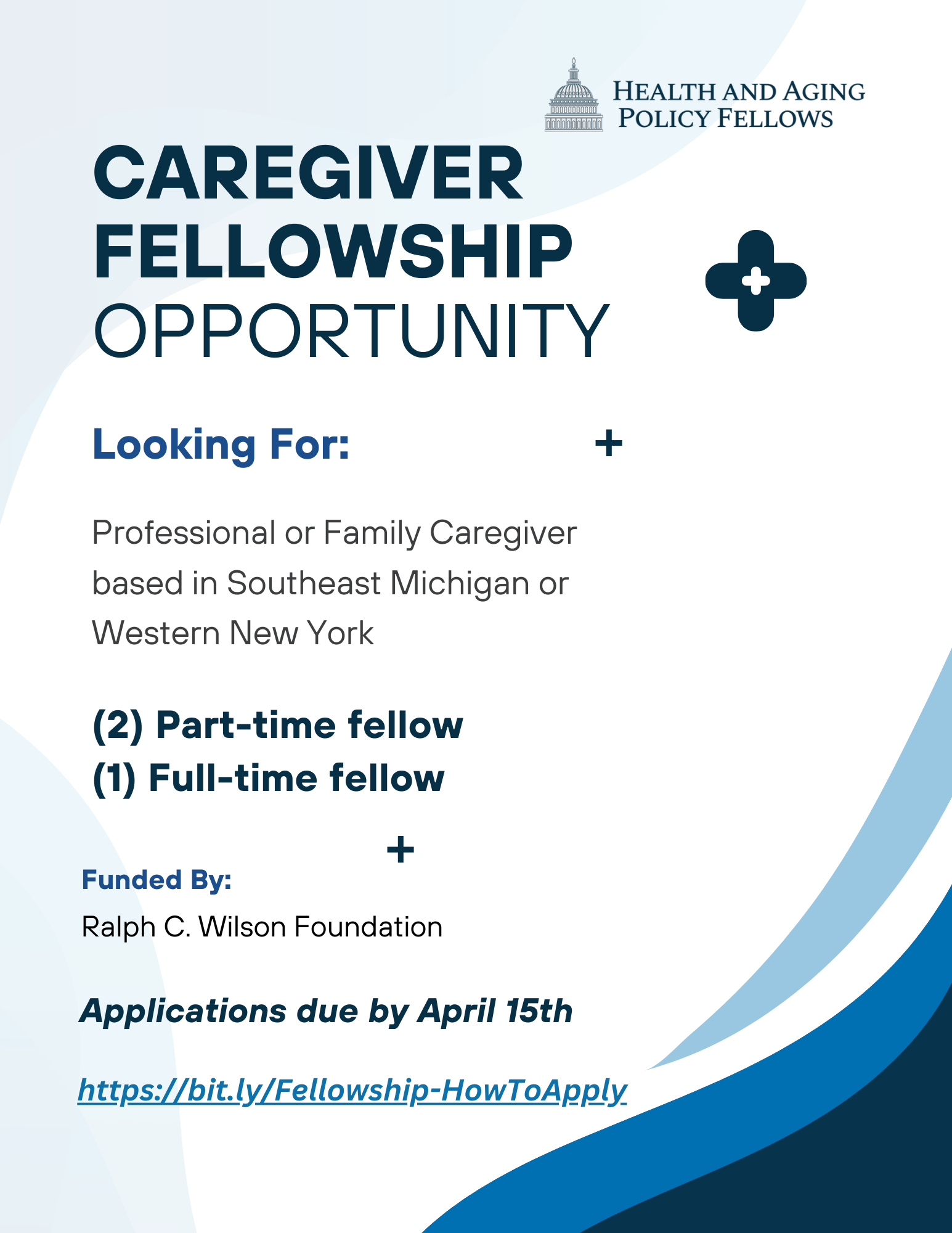 Caregiver fellowship opportunity flyer